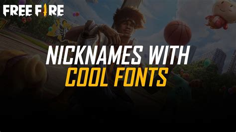 50 best Free Fire nicknames with cool fonts and .